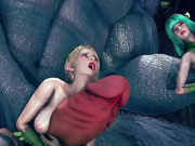 elfs fuck with giant monster.