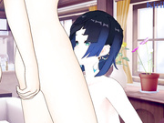 Yelan and Aether have intense sex in the bedroom. - Genshin Impact Hentai