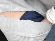 [DRPT-064] 満員電車で羽交い絞めにされ切り裂きマキシワンピの隙間から乳首だけを徹底的に開発されるアヘ顔敏感女 水川潤 - 2of5