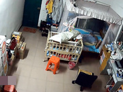出租屋攝像頭黑客破解拍攝到的剛生完小孩的肥臀小少婦在男人面前換內褲 720P高清