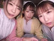[MIRD-251] 舐め痴女ナース 前後左右に完全包囲ベロ串刺しノンストップトリプル舐めハーレム 美園和花 末広純 一条みお【破解】 - 1of5