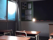 HUNTC-491 深夜の教室をラブホ代わりにする思春期生徒たちのハメ録！SEXする場所がない思春期生徒たちが深夜の教室でこっそりSEX - 1of5