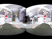 Mom and daughter sharing big lucky cock in VR porn