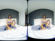 Girl on photoset getting hot with popper