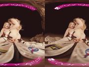 Two hot blonde babes fucking hard on mars VR