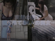 [FSET-566] ゲリラ豪雨でビショ濡れのマキシワンピ美女