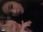 高颜值可爱姐妹花TS欣欣和闺蜜，酒店性爱约炮直男，欣欣被直男大力顿菊花，好爽好舒服！