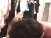 清纯‘少女’TS韩娜曦被钢铁直男吃小鸡鸡，真的小，口硬了再插进直男身体里，小鸡巴还真的给力！