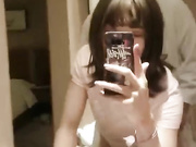 性感小妮子TS晓薇 酒店被哥哥操，在浴室就干了起来，呻吟地叫着哥哥插深点，菊花好舒服！