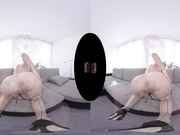 Busty MILF feeding her hungry pussy in VR